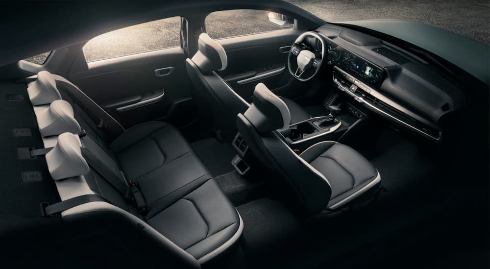 Aerial view of the black interior in a 2025 Kia K4.