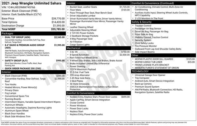 2021 Jeep Wrangler Unlimited Sahara