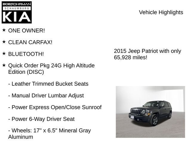 2015 Jeep Patriot High Altitude