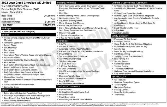 2022 Jeep Grand Cherokee WK Limited