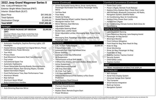 2022 Jeep Grand Wagoneer Series II