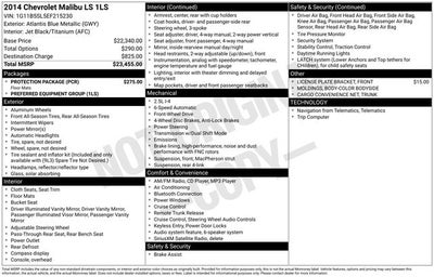 2014 Chevrolet Malibu LS 1LS