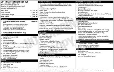 2014 Chevrolet Malibu LT 1LT