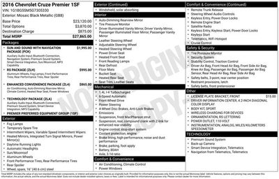 2016 Chevrolet Cruze Premier
