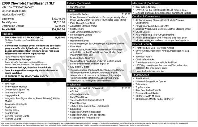 2008 Chevrolet TrailBlazer LT 3LT