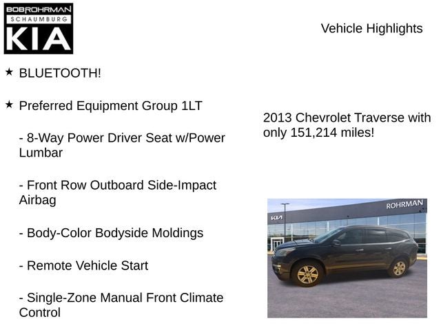 2013 Chevrolet Traverse LT 1LT