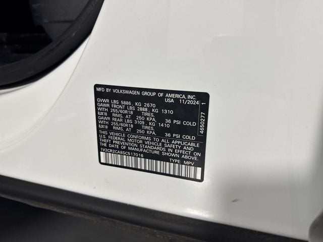 2025 Volkswagen Atlas 2.0T Peak Edition