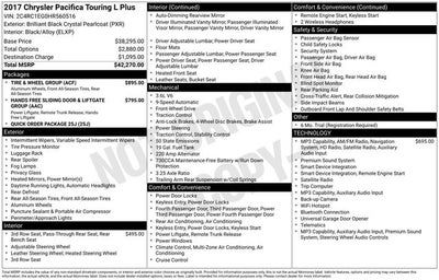 2017 Chrysler Pacifica Touring L Plus