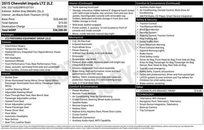2015 Chevrolet Impala LTZ 2LZ