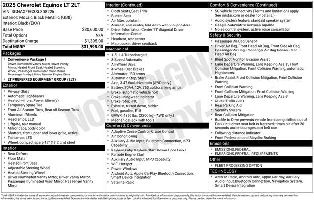 2025 Chevrolet Equinox LT