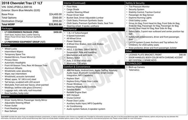2018 Chevrolet Trax LT