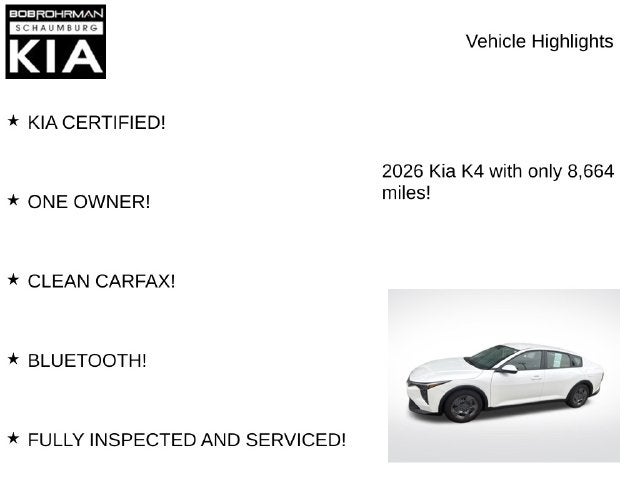 2026 Kia K4 LX