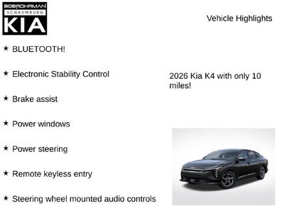 2026 Kia K4 LXS