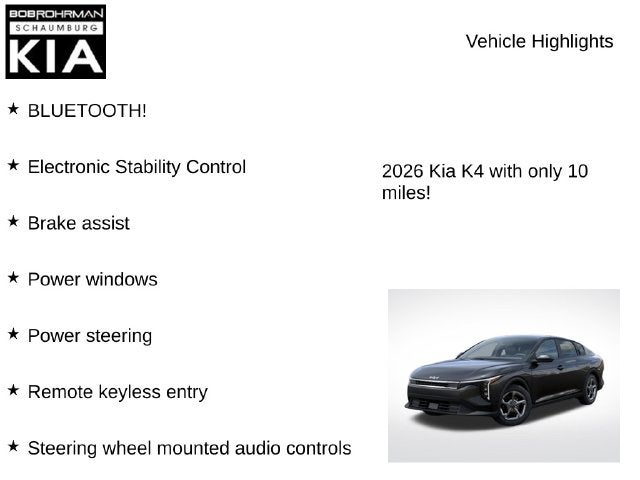 2026 Kia K4 LXS