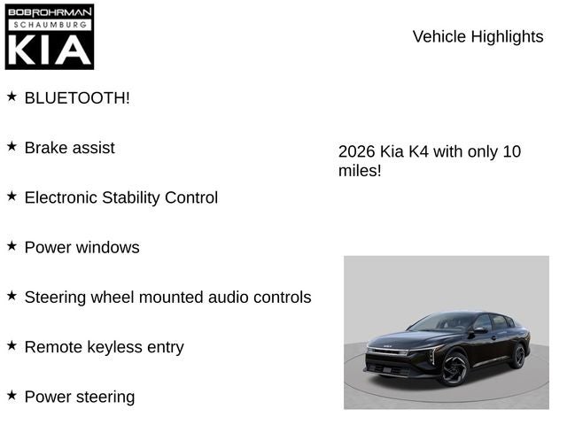 2026 Kia K4 EX