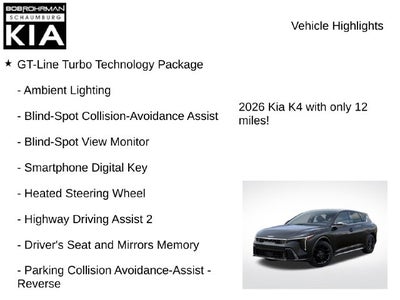 2026 Kia K4 Hatchback GT-Line Turbo