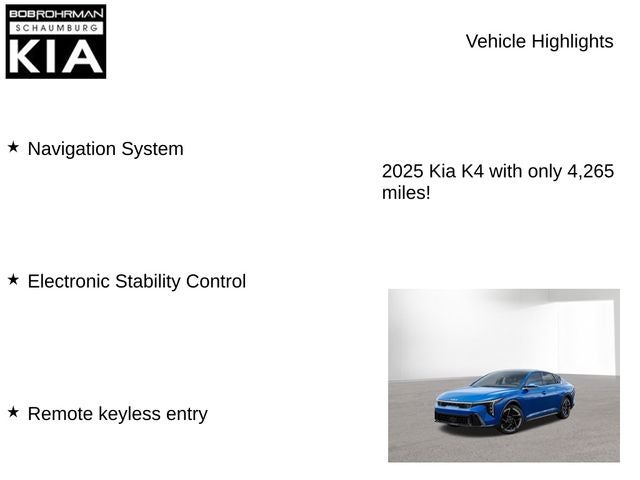 2025 Kia K4 GT-LINE