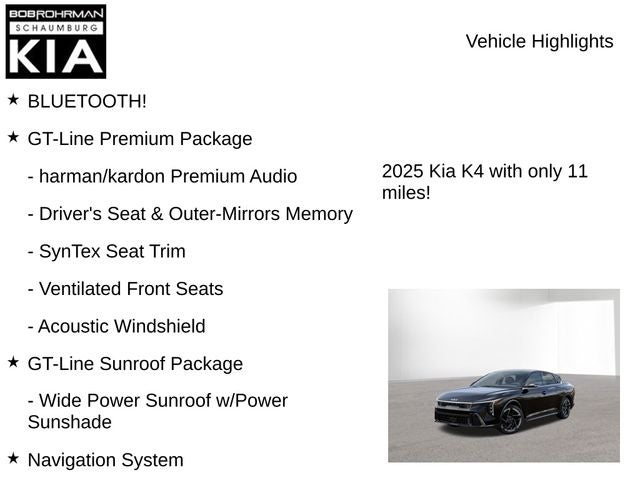 2025 Kia K4 GT-Line