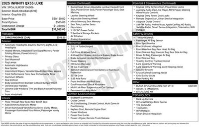 2025 INFINITI QX55 LUXE