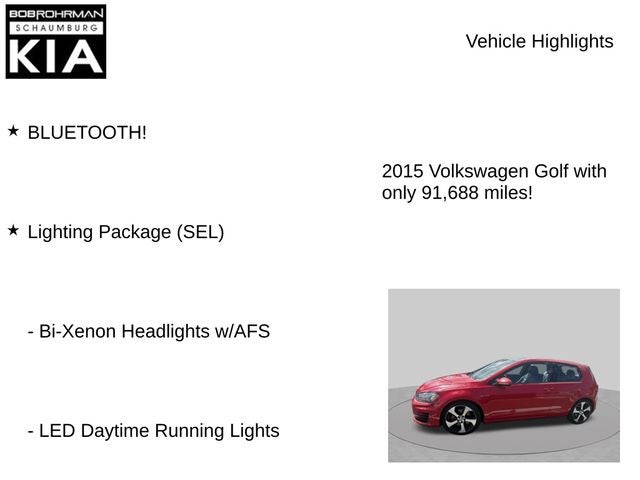 2015 Volkswagen Golf GTI 2.0T SE