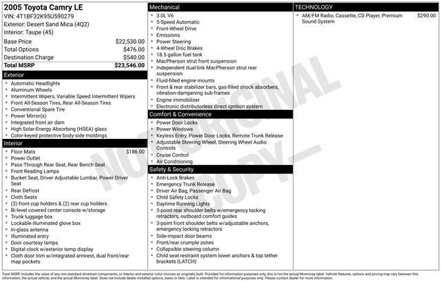 2005 Toyota Camry LE