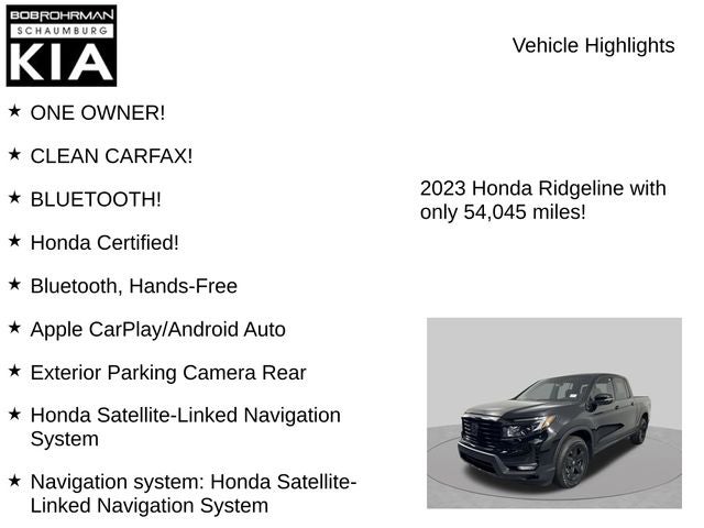2023 Honda Ridgeline Black Edition