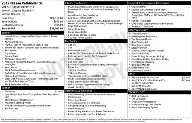 2017 Nissan Pathfinder SL