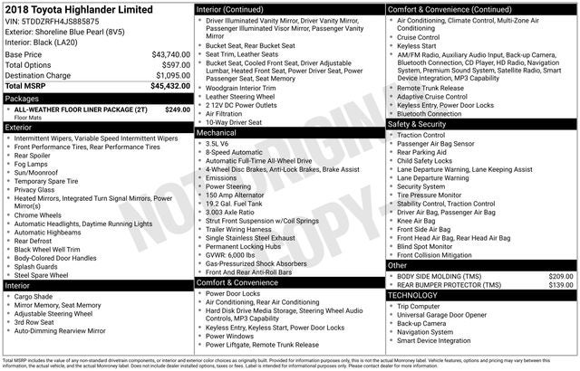 2018 Toyota Highlander Limited