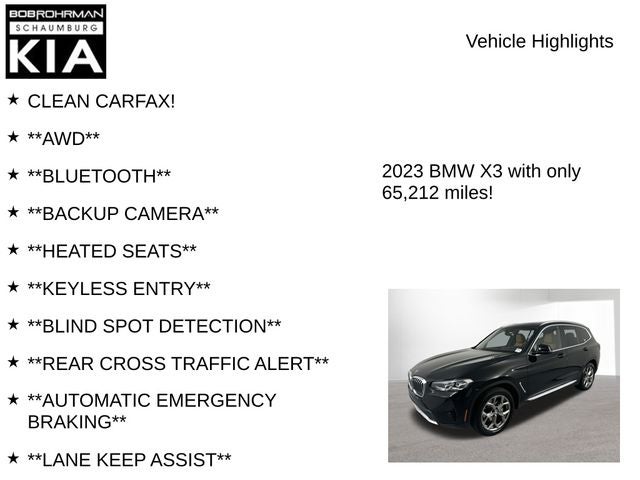 2023 BMW X3 xDrive30i