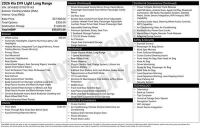 2026 Kia EV9 Light Long Range