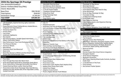 2026 Kia Sportage SX-Prestige