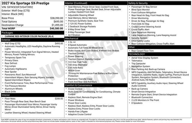 2027 Kia Sportage SX-Prestige