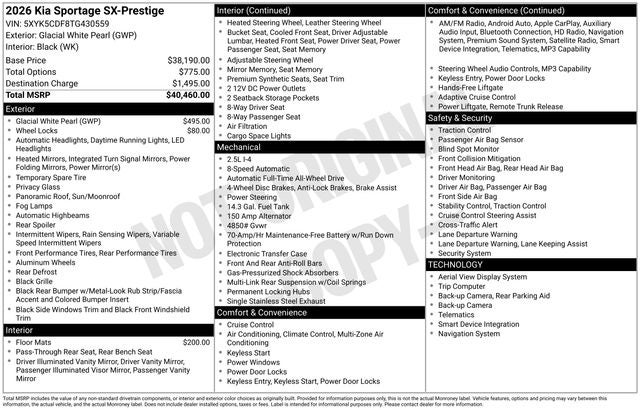 2026 Kia Sportage SX-Prestige