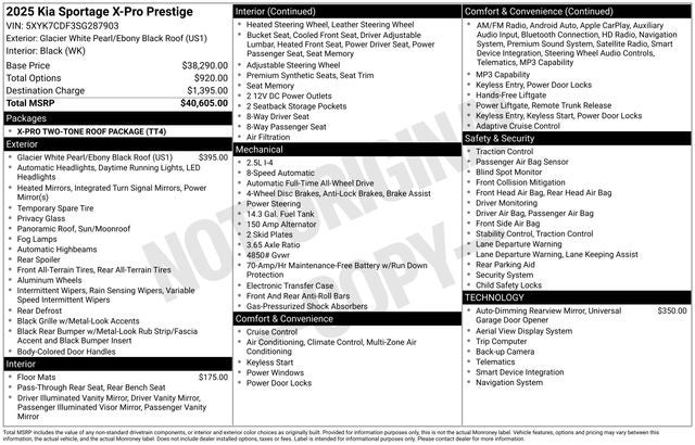 2025 Kia Sportage X-Pro Prestige