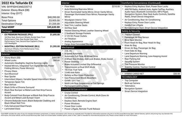 2022 Kia Telluride EX