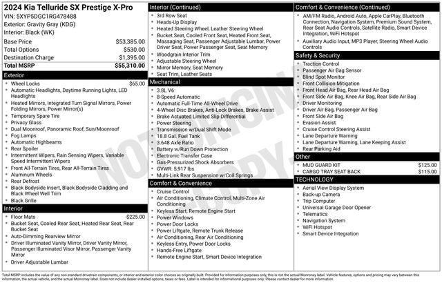 2024 Kia Telluride SX-Prestige X-Pro