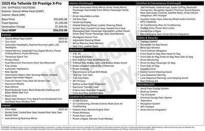 2025 Kia Telluride SX-Prestige X-Pro