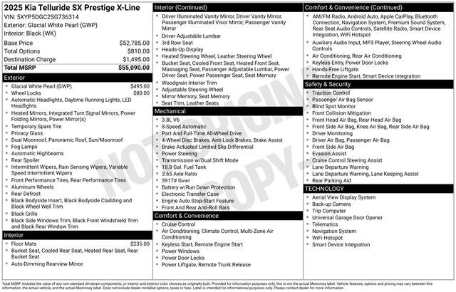 2025 Kia Telluride SX-Prestige X-Line