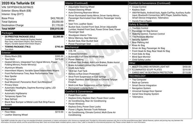2020 Kia Telluride SX