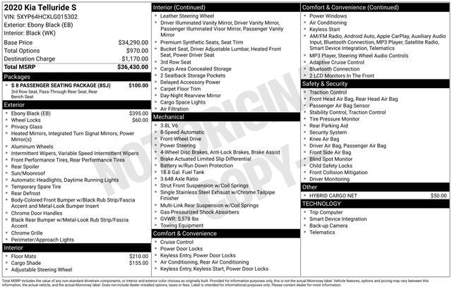 2020 Kia Telluride S