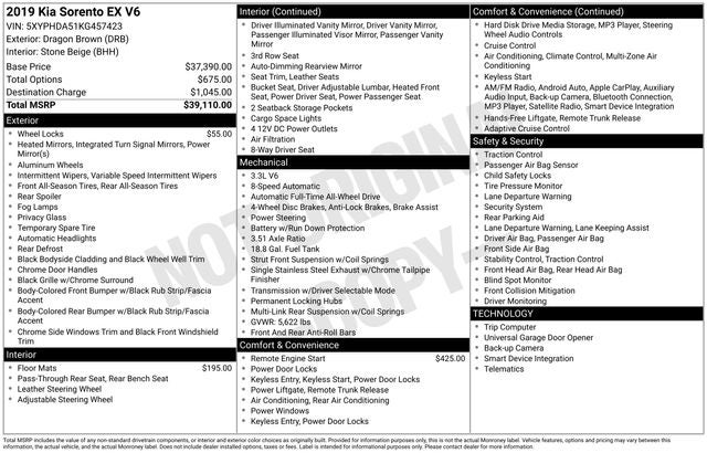 2019 Kia Sorento EX