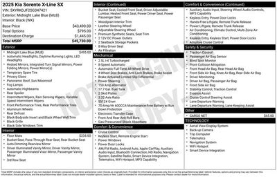 2025 Kia Sorento X-Line SX