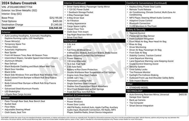 2024 Subaru Crosstrek Base