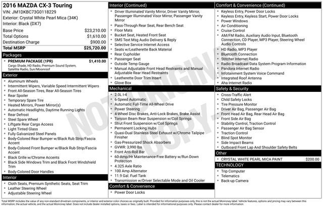 2016 Mazda Mazda CX-3 Touring