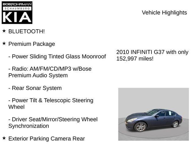 2010 INFINITI G37 X