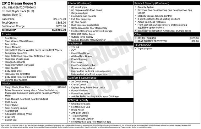 2012 Nissan Rogue S