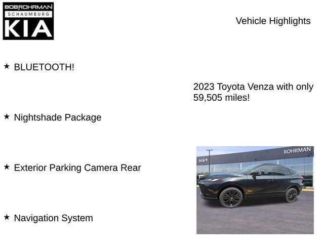 2023 Toyota Venza Nightshade