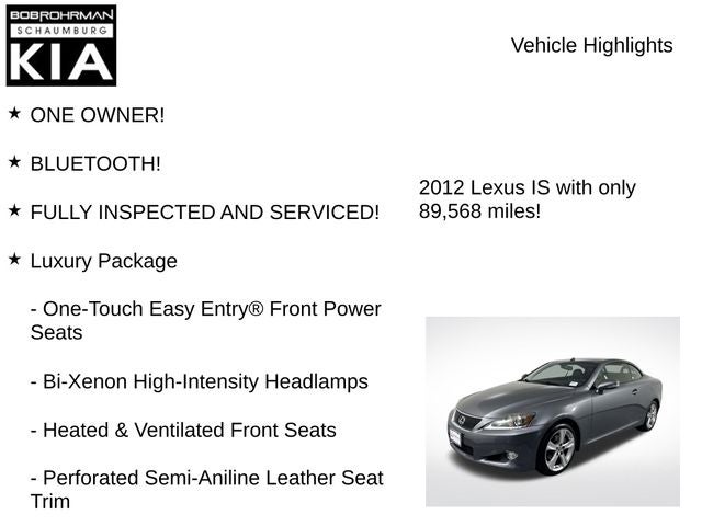 2012 Lexus IS 250 C