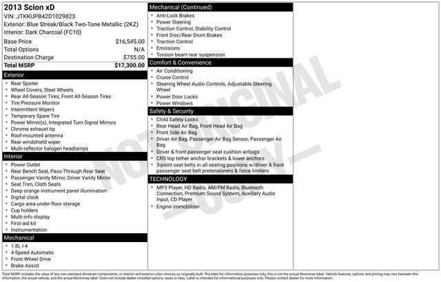 2013 Scion xD Base