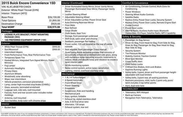 2015 Buick Encore Convenience